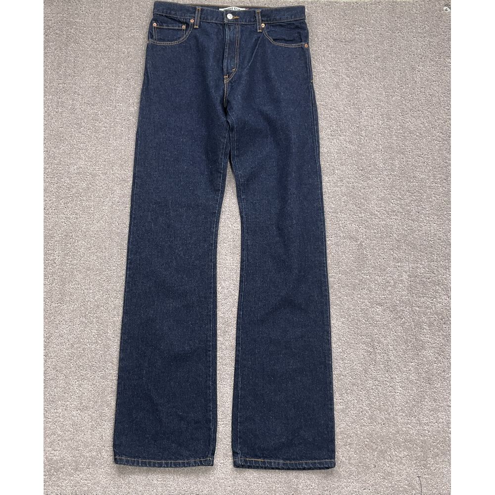 Levis 517 Jeans Men 34W 38L Dark Blue Boot Cut Classic Denim Bat Wing Cotton